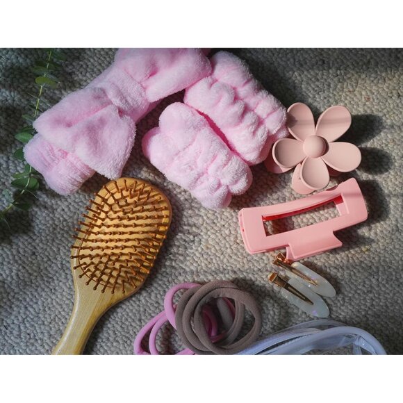 Spa Headband Wristband Set Cotton Face Mask Makeup Skin Care Gifts for Teens - Picture 5 of 6